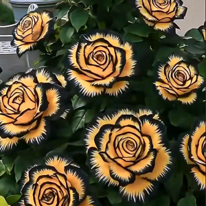 Rare Yellow Heart Black Rose Flower Seeds